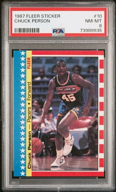 1987-88 Fleer Chuck Person Sticker #10 card image