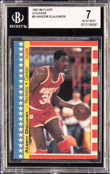 1987-88 Fleer Hakeem Olajuwon Sticker #3 card image