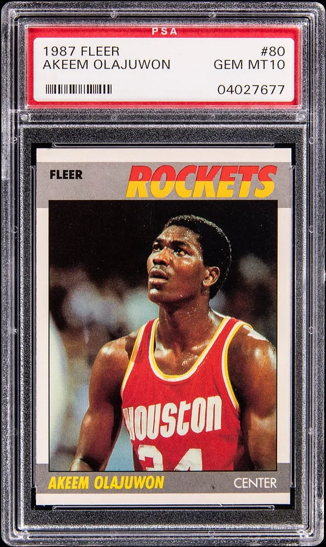 1987-88 Fleer Hakeem Olajuwon #80 card image