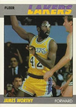 1987-88 Fleer James Worthy #130 card image