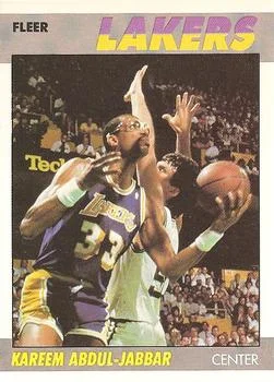 1987-88 Fleer Kareem Abdul-Jabbar #1 card image