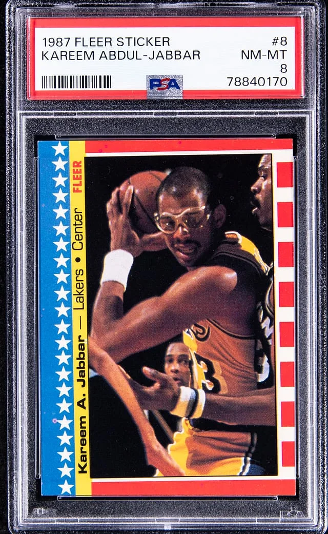 1987-88 Fleer Kareem Abdul-Jabbar Sticker #8 card image