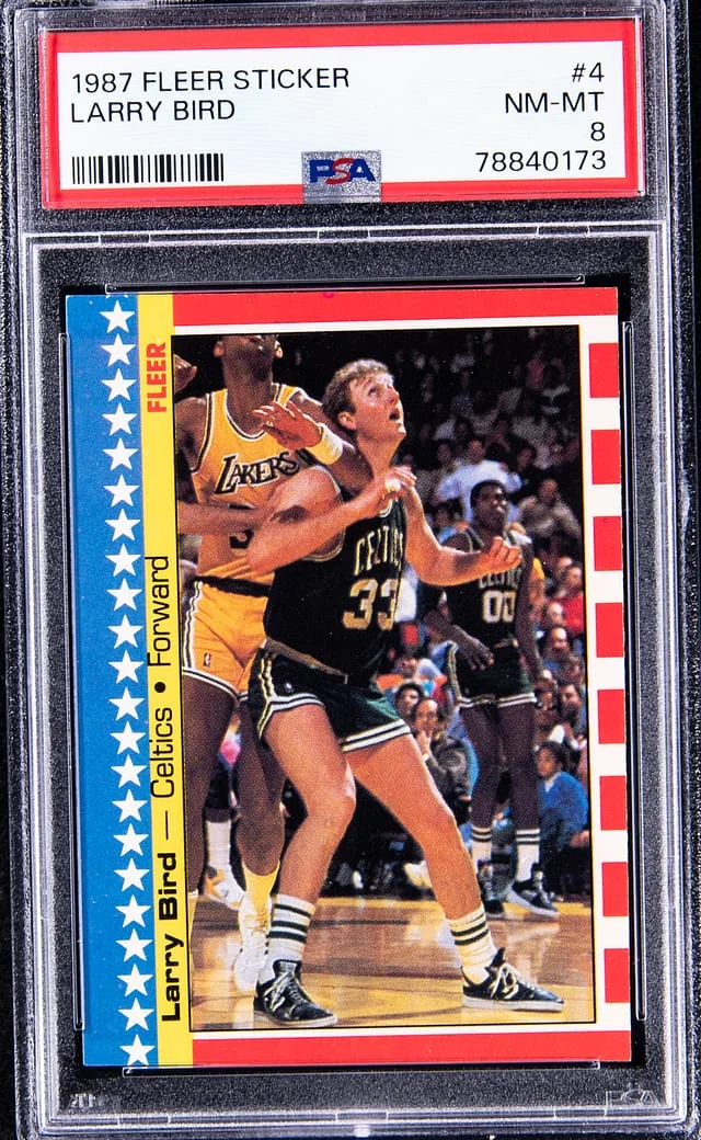 1987-88 Fleer Larry Bird Sticker #4 card image