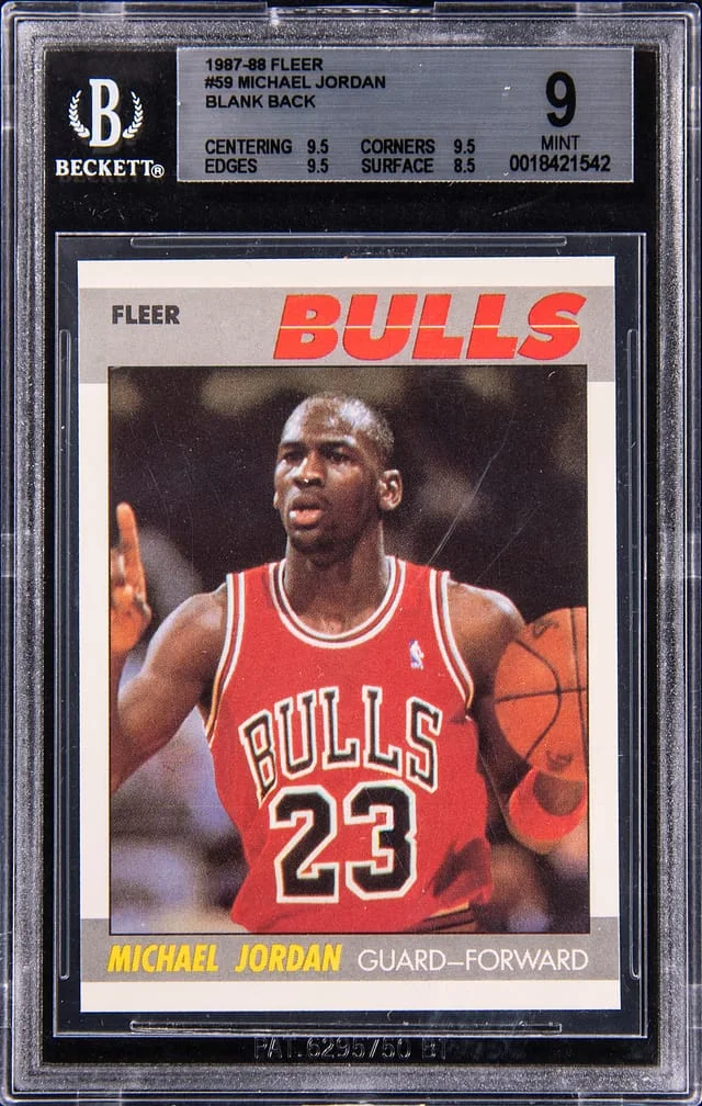 1987-88 Fleer Michael Jordan, Blank Back #59 card image