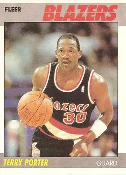 1987-88 Fleer Terry Porter #89 card image