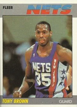 1987-88 Fleer Tony Brown #14 card image