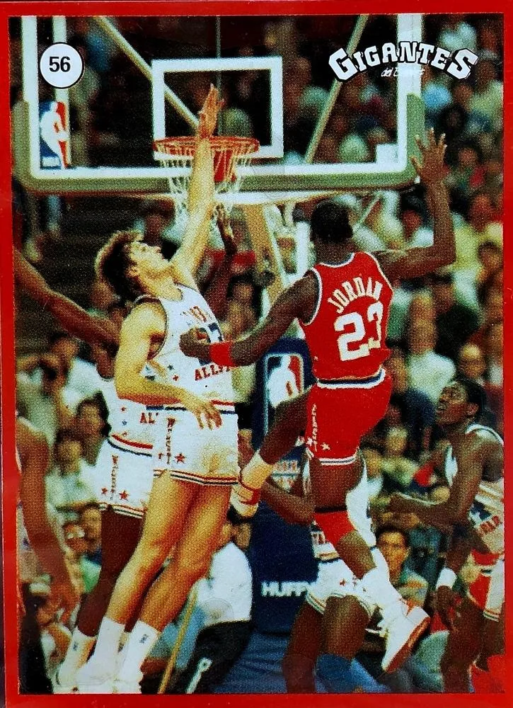 1987-88 Gigantes de la NBA Stickers (Spain) Michael Jordan #56 card image