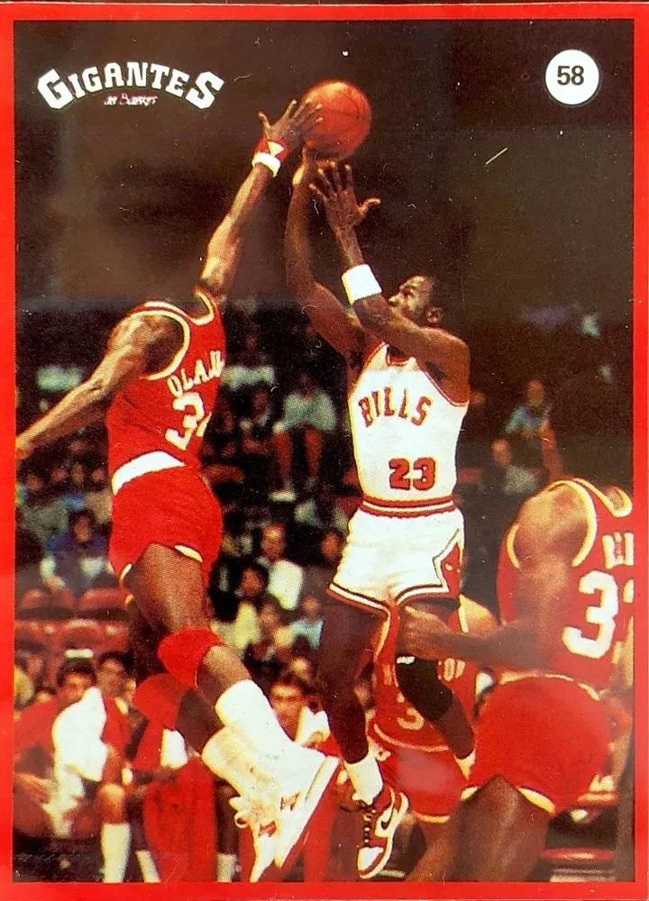 1987-88 Gigantes de la NBA Stickers (Spain) Michael Jordan #58 card image
