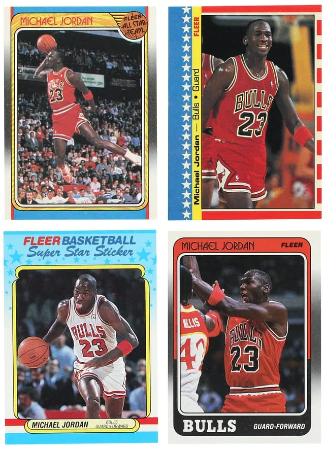 1987-89 Fleer Michael Jordan Card Collection (4) #no-number card image