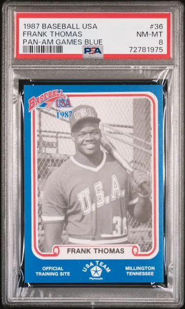 1987 Baseball USA Pan-AM Games Blue Frank Thomas #36 card image