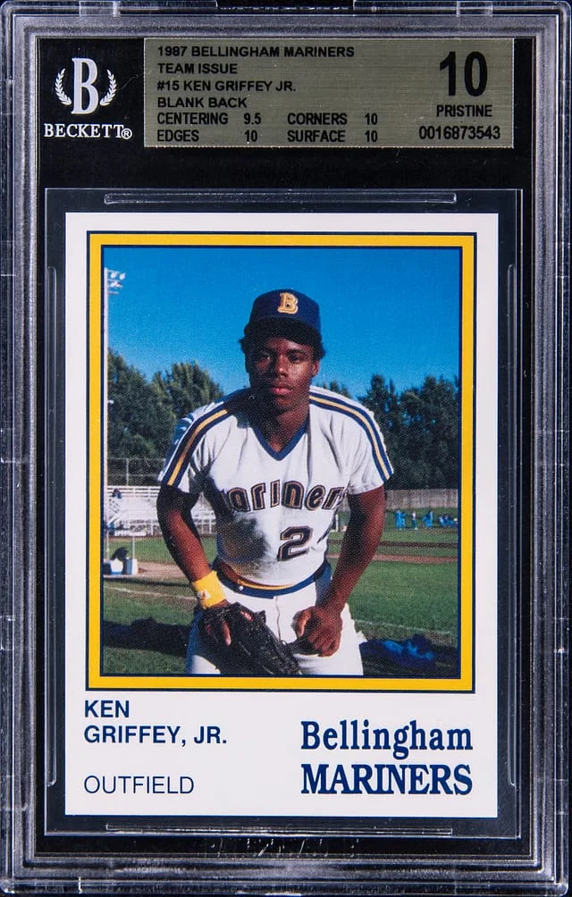 1987 Bellingham Mariners Team Issue Ken Griffey Jr., Blank Back #15 card image