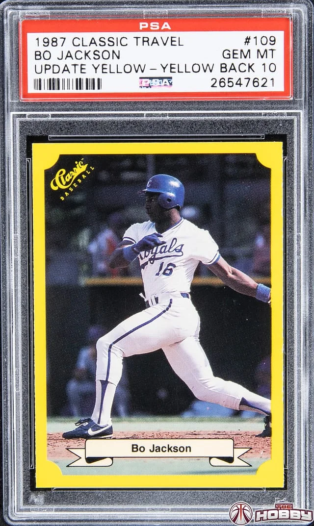 1987 Classic Travel Update Yellow Back Bo Jackson #109 card image