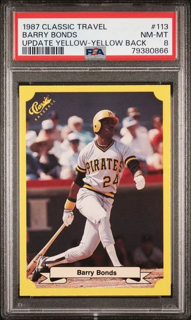 1987 Classic Travel Update Yellow Yellow Back Barry Bonds #113 card image