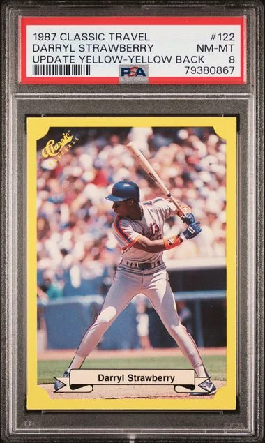1987 Classic Travel Update Yellow Yellow Back Darryl Strawberry #122 card image