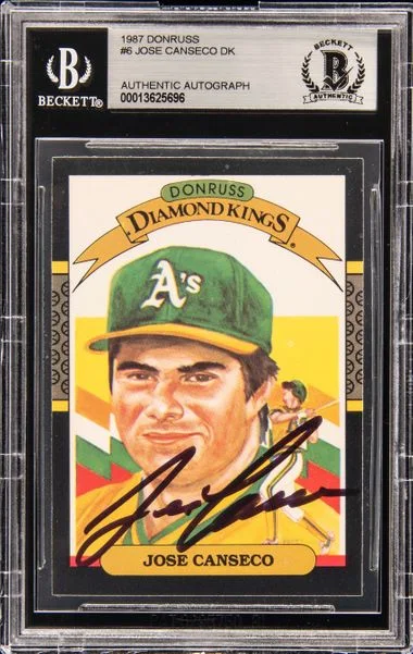1987 Donruss Diamond Kings Jose Canseco #6 card image