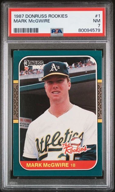 1987 Donruss Mark Mcgwire Rookies #1 card image