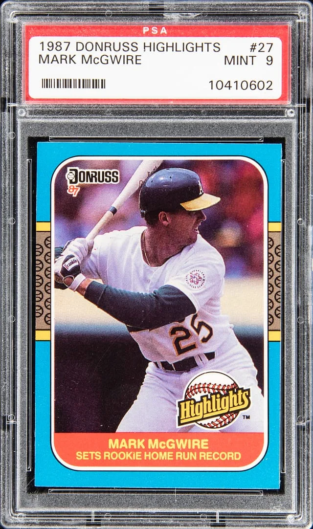 1987 Donruss Mark McGwire Highlights #27 card image