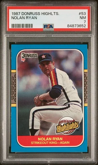 1987 Donruss Nolan Ryan Highlights #53 card image