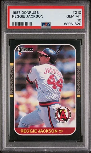 1987 Donruss Reggie Jackson #210 card image