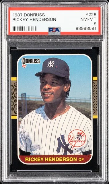 1987 Donruss Rickey Henderson #228 card image