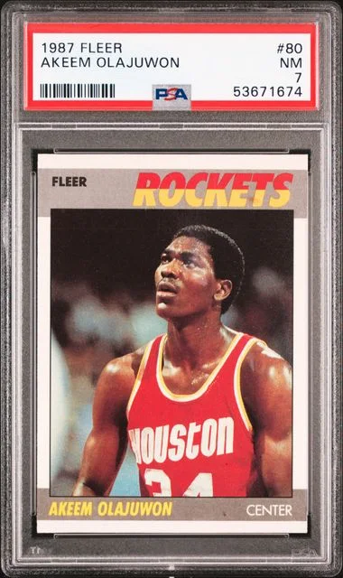 1987 Fleer Akeem Olajuwon #80 card image