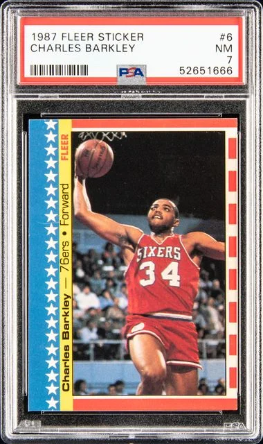1987 Fleer Charles Barkley Sticker #6 card image