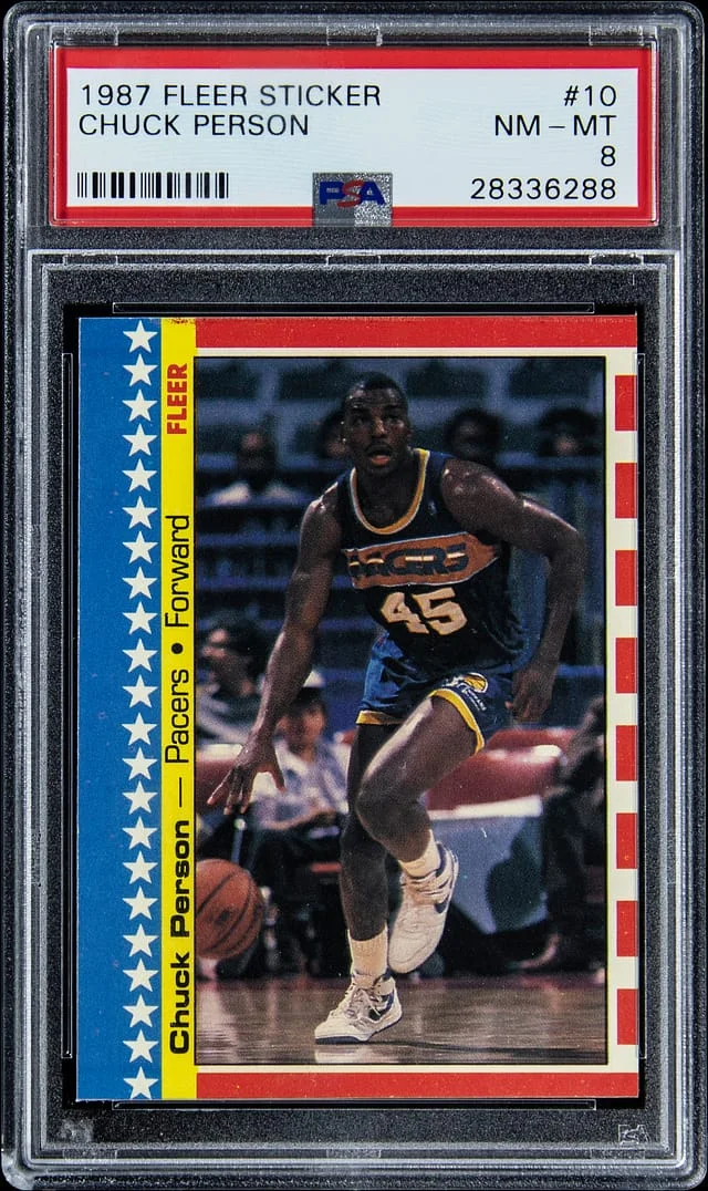 1987 Fleer Chuck Person Sticker #10 card image