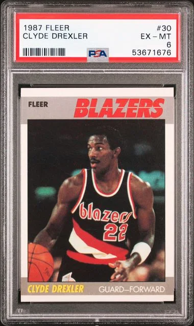 1987 Fleer Clyde Drexler #30 card image