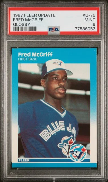 1987 Fleer Fred Mcgriff Update Glossy #U-75 card image