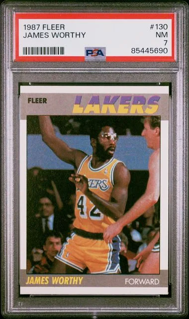 1987 Fleer James Worthy #130 card image