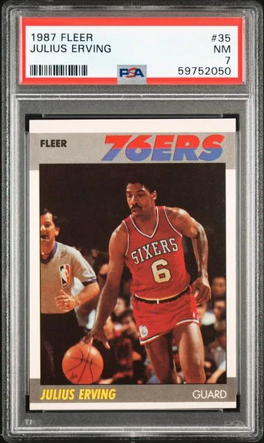 1987 Fleer Julius Erving #35 card image