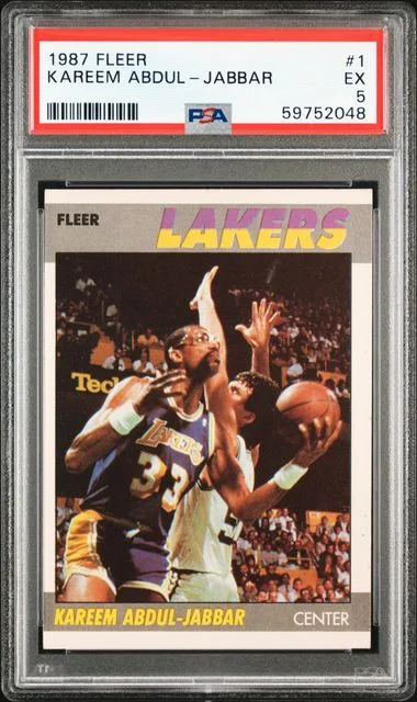 1987 Fleer Kareem Abdul-Jabbar #1 card image