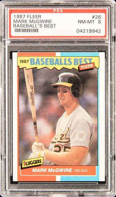 1987 Fleer Mark Mcgwire Baseball's Best #26 card image