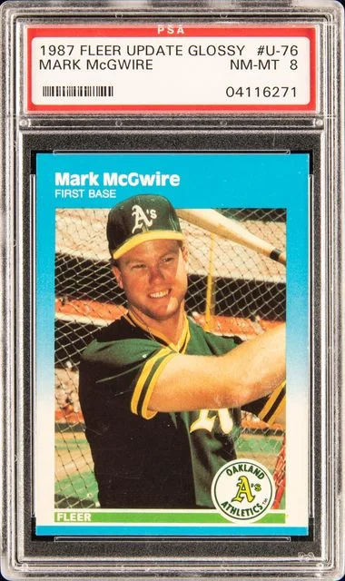 1987 Fleer Mark Mcgwire Update Glossy #U-76 card image