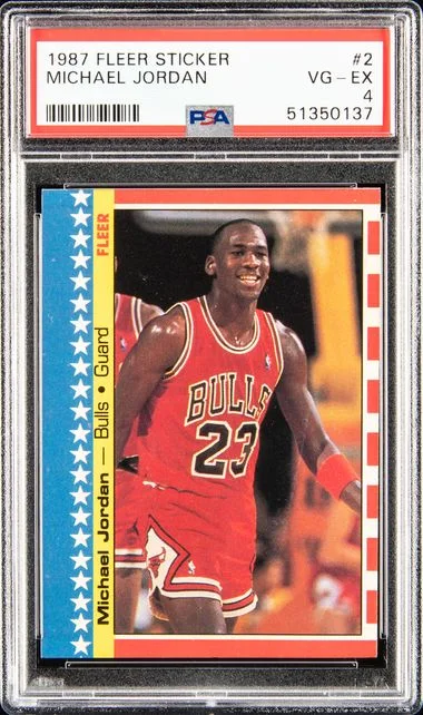1987 Fleer Michael Jordan Sticker #2 card image