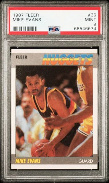 1987 Fleer Mike Evans #36 card image