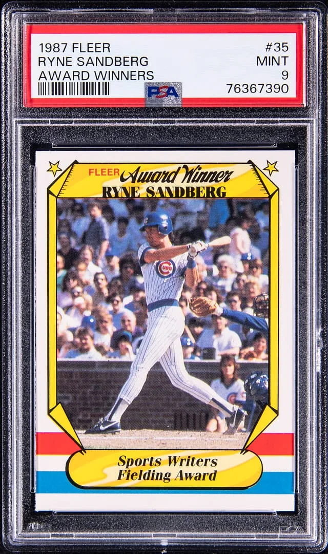 1987 Fleer Ryne Sandberg Award Winners Award Winners #35 card image