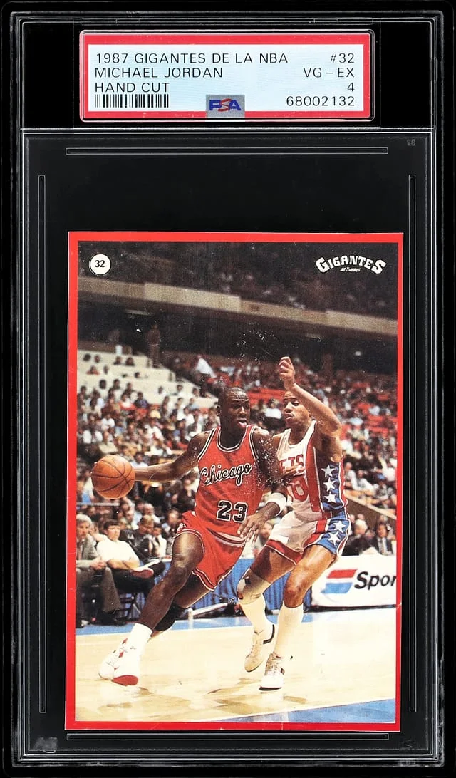 1987 Gigantes De La NBA Michael Jordan, Hand Cut #32 card image