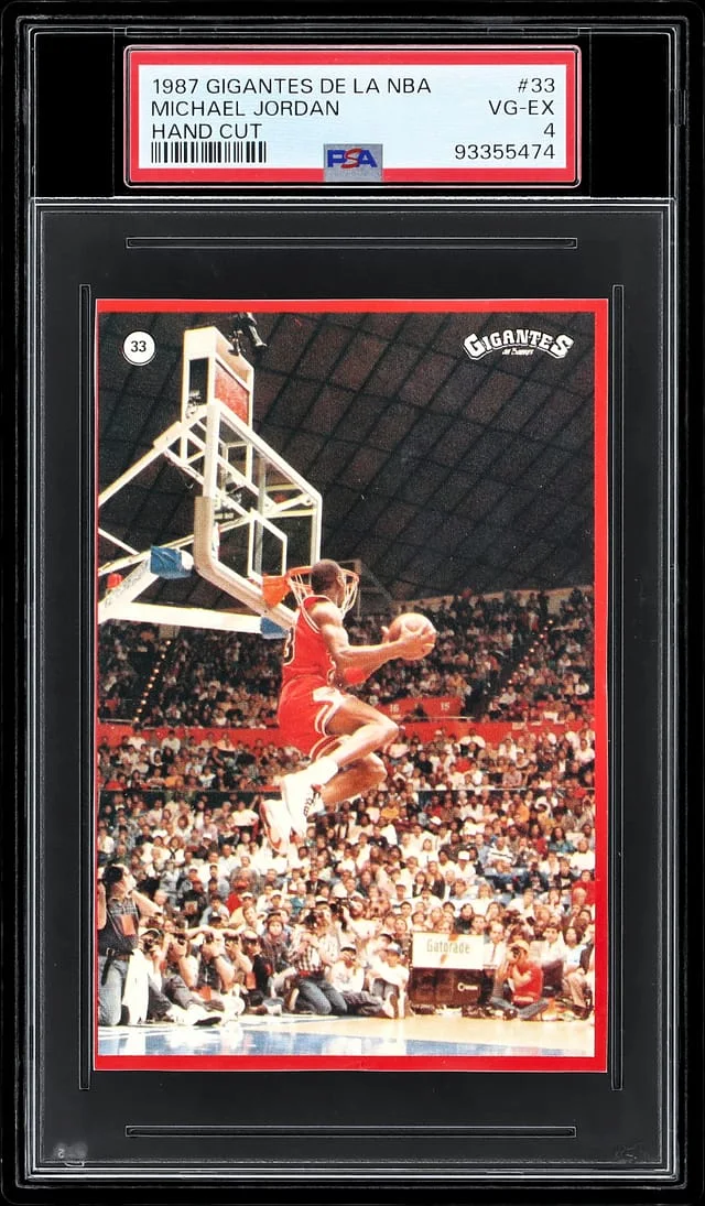 1987 Gigantes De La NBA Michael Jordan, Hand Cut #33 card image
