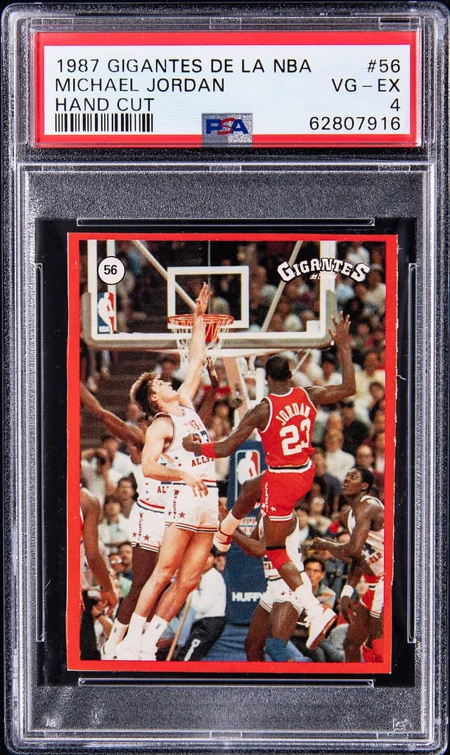 1987 Gigantes De La NBA Michael Jordan, Hand Cut #56 card image