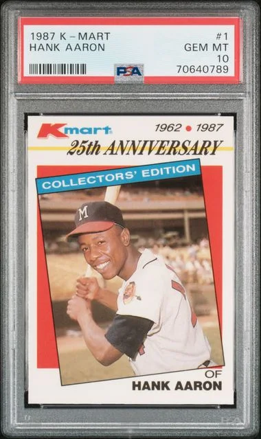 1987 K-Mart Hank Aaron #1 card image