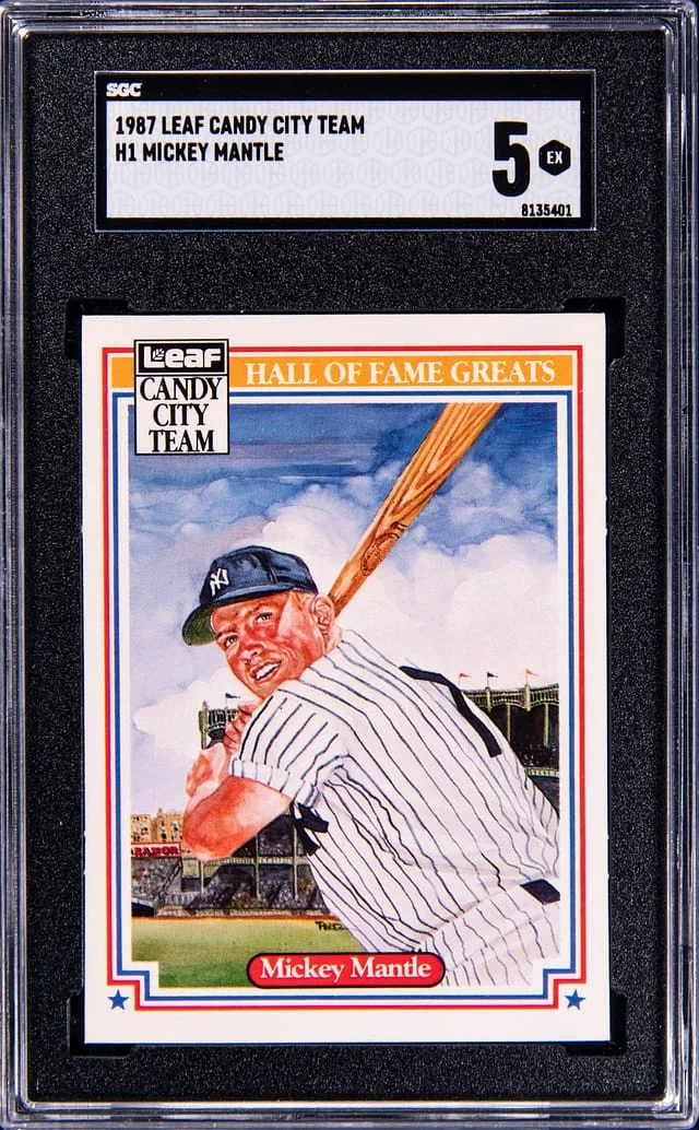 1987 Leaf Mickey Mantle Candy City Team #H1 card image