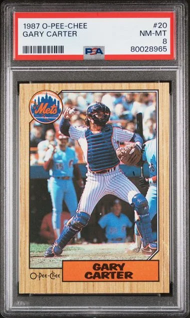 1987 O-Pee-Chee Gary Carter #20 card image
