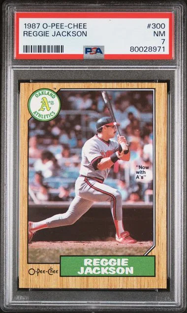 1987 O-Pee-Chee Reggie Jackson #300 card image