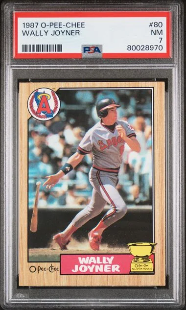 1987 O-Pee-Chee Wally Joyner #80 card image