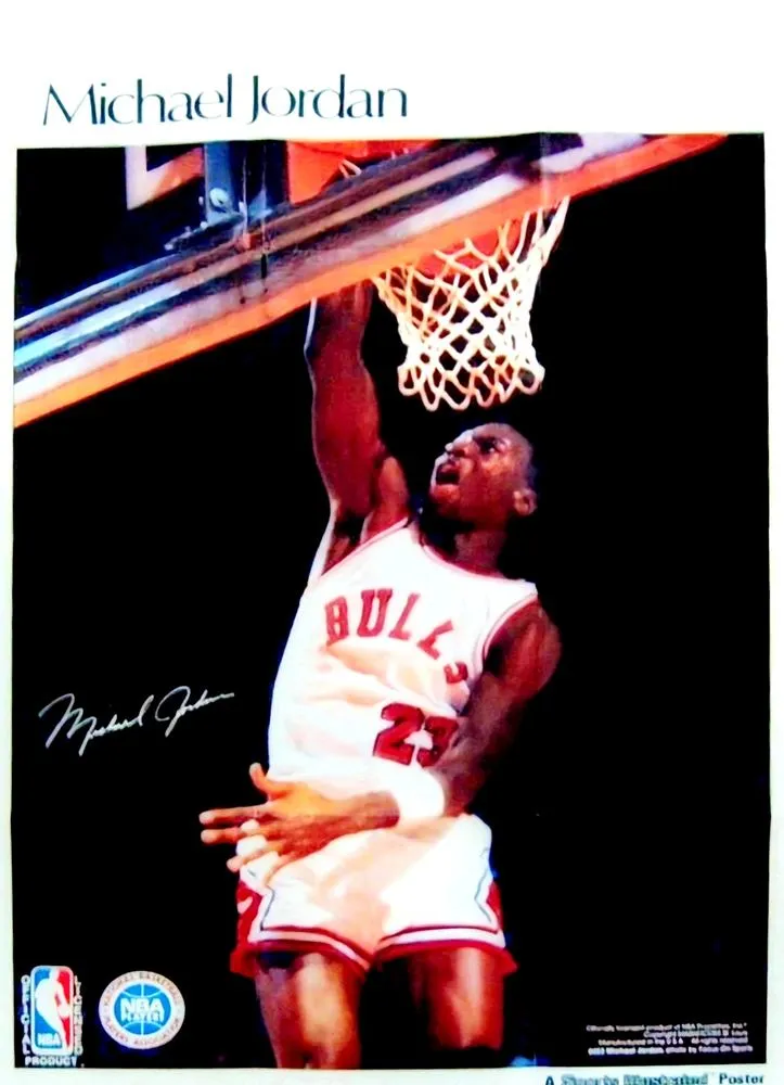 1987 Quaker Sports Illustrated Mini Posters Michael Jordan #4 card image