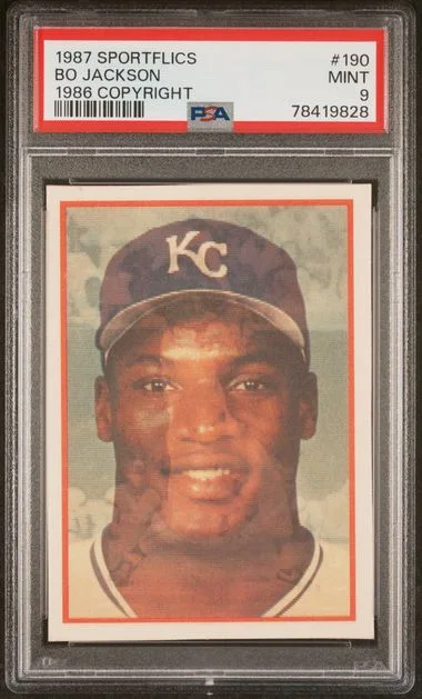 1987 Sportflics 1986 Copyright Bo Jackson #190 card image