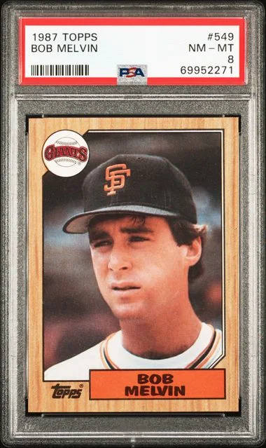 1987 Topps Bob Melvin #549 card image