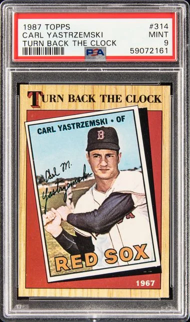 1987 Topps Carl Yastrzemski Turn Back The Clock #314 card image