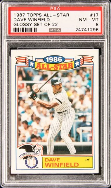 1987 Topps Dave Winfield All-Star Glossy Set Of 22 #17 card image